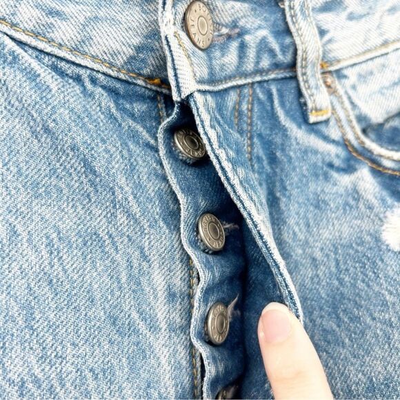 NWT BOYISH Womens The Tommy Organic Cotton Blend Distressed Button Fly Jeans 26 - Picture 6 of 13